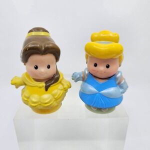 Fisher Price Little People Princess Lot (Cinderella & Belle) 2 Figurines
